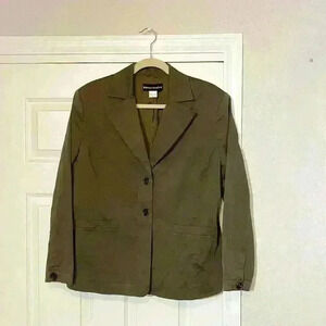 Bianca Nygard Green Career Button Up Blazer Jacket Womens Size 16